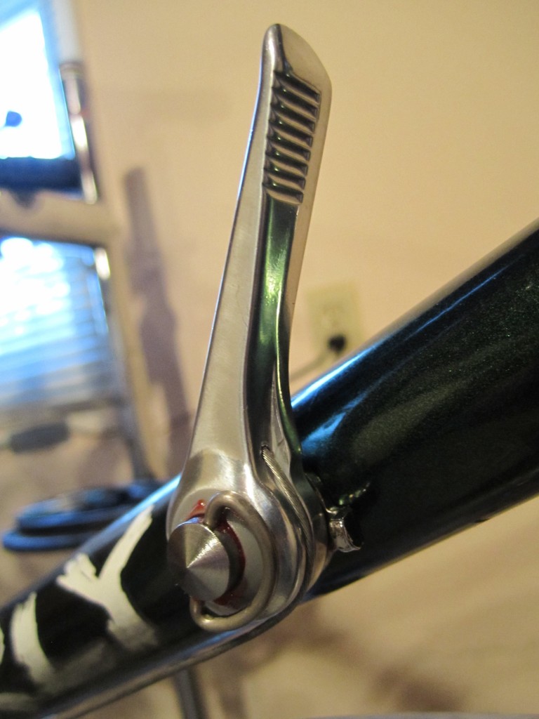 Silver downtube shifter