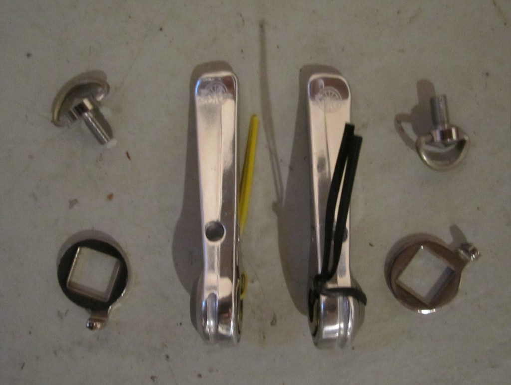Silver downtube shifters